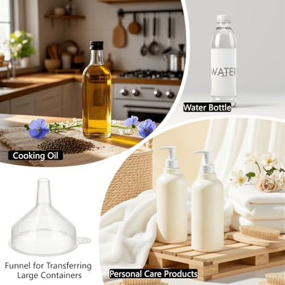 9 Pack Small Funnel Kit 3 Sizes with Droppers for Kitchen Bottles, Essential Oils, Capsules Pet Crafts