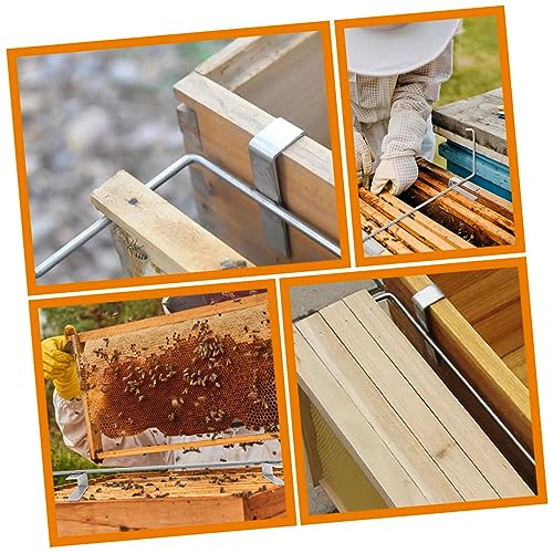 UKCOCO 3pcs Stainless Steel Beehive Frame Holder Beekeeping Tool Beehive Stand Bee Nest Support