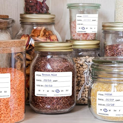 Dissolvable Food Labels, 2x3, Perfect for Commercial Kitchen, Restaurant, Catering Use, 250 Count