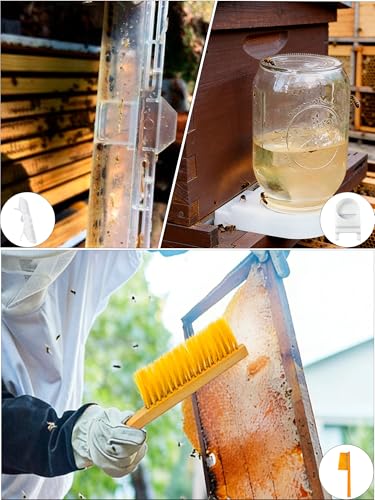 20Pcs Bee Keeping Starter Kit, Beekeeping Supplies | Includes Smoker, Queen Marking Tool, Uncapping Knife, Hive Tool, Feeder and Veil