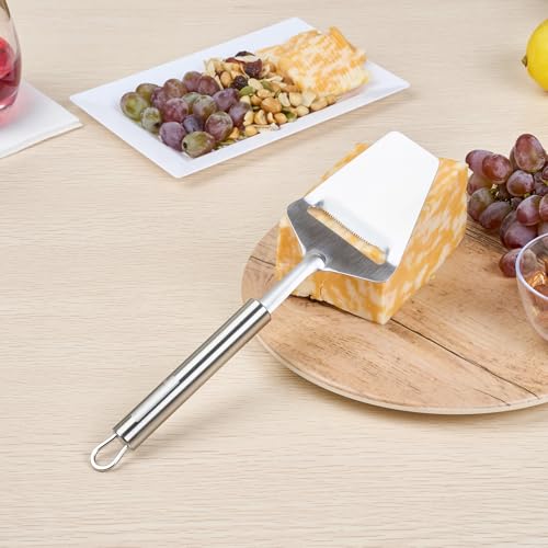 Restaurantware Stainless Steel Handheld Cheese Slicer - German Standard Cheese Cutter with Sharp Blades, Dishwasher Safe - Heavy Duty Plane Cutter for Butter, Parmesan, Cheddar
