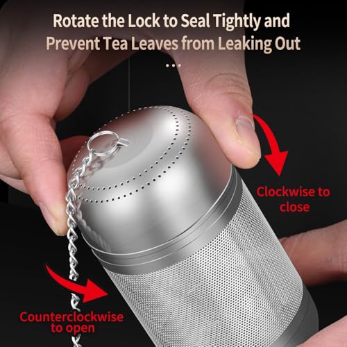 2Pack Tea Strainers for Loose Tea, Extra Fine Mesh Tea Infuser, 316 Stainless Steel Loose Leaf Tea Steeper, Tea Infuser for Loose Leaf Tea (2 Pack - Large + Small) - size: Large + Small