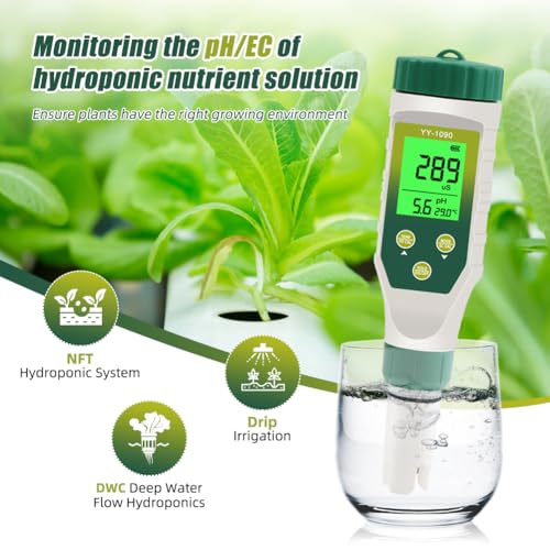 PH Meter & TDS Meter 5 in 1 Water Tester pH/TDS/EC/Salt/Temp Meter,PH Meter for Water with LCD Backlit,pH Tester Digital for Drinking Water. - size: 5-1
