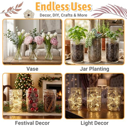 Alotpower Wide Mouth Mason Jars 16 oz 12 Pack with Airtight Lids | Glass Canning Pint Jars with Measurement Marks for Pickling,Fermenting,Preserving,Freezing, Meal Prep,Overnight Oats & Jam - color: 16fl.oz 12pack