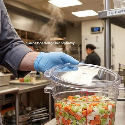 TrueCraftware- Clear Round Polycarbonate Food Storage Container Lid Fits 2 and 4 Qt. Round Containers Replacement Lid for Meal Prep Kitchen Pantry Commercial Restaurant - size: Lid - Fits 2&4qt