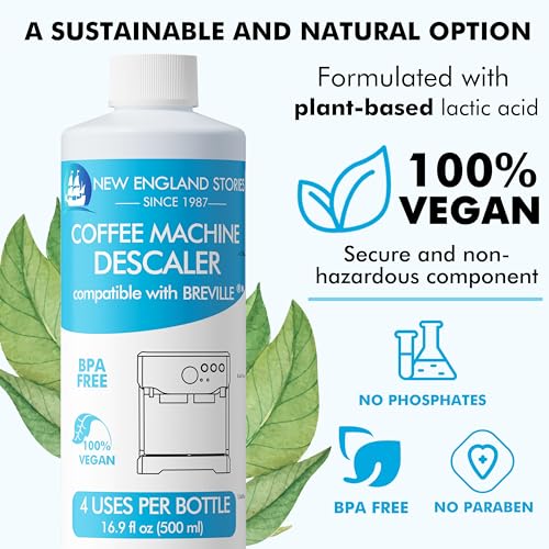 8 Uses Breville Compatible Descaling Solution, 2 Years Descaler Kit Come with 8 Cleaning Tablets, Maintenance Kit Specially Designed to Clean Breville Machines (4 Use Each Bottle, 2 Bottles) - style: Descaling Solution for Breville