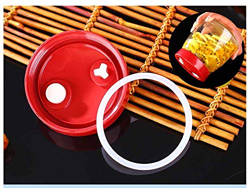 Tvoip Modern Fermenting Seal Storage Jar Transparent Glass Jars with Lid Kit/Honey Jam Fruit Cans Pickle Side Dish Tanks Tea Bottle Accessories (34OZ(1000ML)) - color: 34OZ(1000ML)