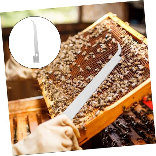 BESPORTBLE 4pcs Stainless Steel Beehive Scraper Tool Curved Multi-Functional Frame Lifter Essential Beekeeping Equipment for Hive Maintenance and Cleaning