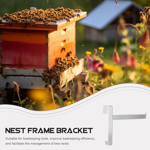 2pcs Stainless Metal Honeycomb Frame Holders Beekeeping Hive Stand Support Brackets for Full Frame Storage Rack Tool for Beekeeping Equipment