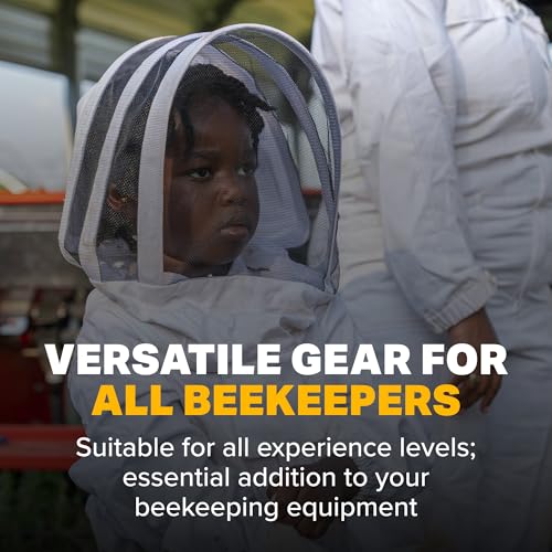 Mann Lake Economy Hooded Beekeeping Suit, Lightweight and Breathable Protective Gear, Budget-Friendly Apparel for Backyard Beekeepers, Durable Beekeeping Equipment with Self-Supporting Veil, XXX-Large - size: 3X-Large