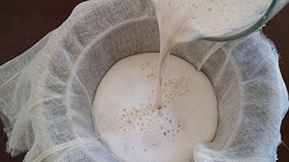 Cheesecloth - Unbleached Natural Cotton Cloth - Best Grade 50 for Cooking Food, Making Cheese, Straining Nut Milks, Basting Turkey - 5 Sq Yards from Nature Desires - Washable and Reusable Strainer