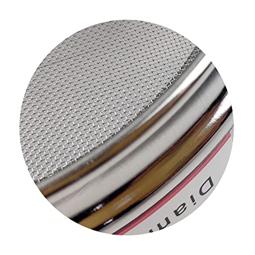 LABALPHA 40 Mesh Lab Sieves, Test Sieve #40 Mesh, 4'' Diameter, 304 Stainless Steel Wire Cloth (0.45mm) - size: 40 mesh (0.45mm)