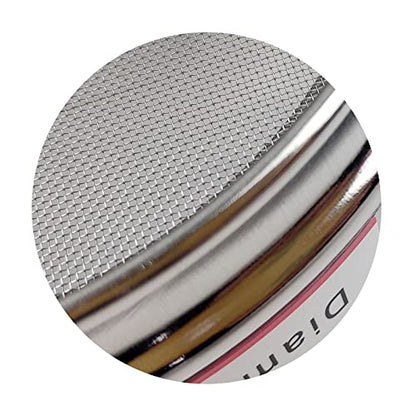 LABALPHA 40 Mesh Lab Sieves, Test Sieve #40 Mesh, 4'' Diameter, 304 Stainless Steel Wire Cloth (0.45mm) - size: 40 mesh (0.45mm)