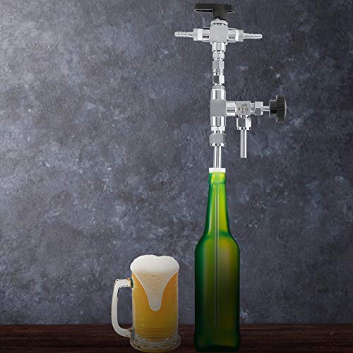 Brickman Beer Gun Filler, Beer Bottle Filler, Adjustable Counter Pressure Bottling Wand, 304 Stainless Steel Beer Homebrew Tool Kit