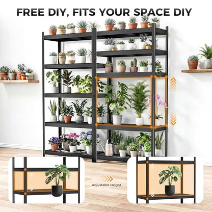 CAMMOO 36''W Storage Shelves, 3500LBS Metal Garage Shelving Unit with Magnetic Lable, Upgraded Structure, Solid Steel, Heavy Duty Adjustable 5 Tier Wire Shelf for Basement, Kitchen, 36"W x 16"D x 72"H - size: 36"W x 16"D x 72"H