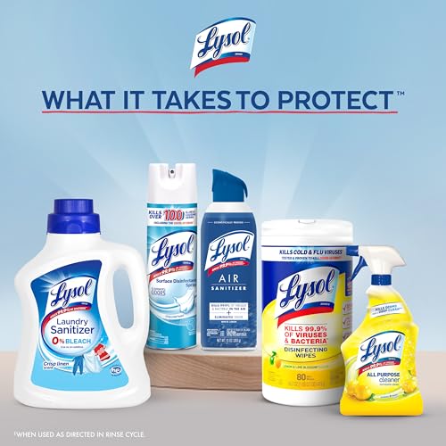 Lysol Laundry Sanitizer Additive, Bacteria-Causing Laundry Odor Eliminator, Detergent Additive, Crisp Linen, 90oz - size: 90 Fl Oz (Pack of 1)