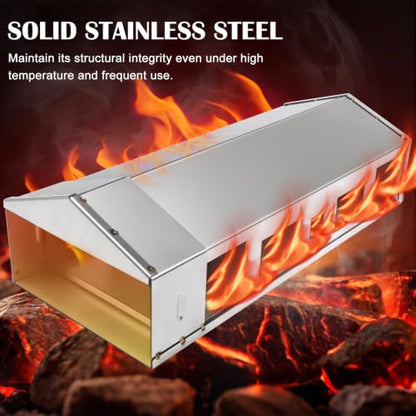 9904200046 Heat Manifold Kits for Masterbuilt Gravity Series 800 Digital Charcoal Grill and Smokers, Stainless Steel Heat Shield with Base for Masterbuilt MB 800 Smoker Parts MB20040122, MB20040221. | Heavy Duty Stainless Steel - size: For Masterbuilt 800