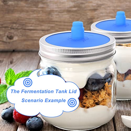 Yosoo Mason Jar Fermentation Lid, Silicone Sealed Fermentation Cover for 86mm Caliber, Ideal for Sauerkraut and Pickles (1) - color: #2-1
