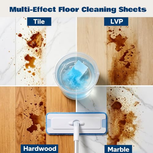 100PCS Multi Effect Floor Cleaner Sheets & Tablets, 2026 Upgraded Multiple Effect The Floor Clean Tablets for Mopping, Dissolvable Deep Cleaning Floor Sheet for Hardwood Laminate Tile Vinyl, Lavender