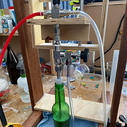 Hand Held Bottle Filler,Homebrew Beer Gun, Stainless Steel Food Grade Bottling Wand For Beer, Wine, Beer Brewing Tool,