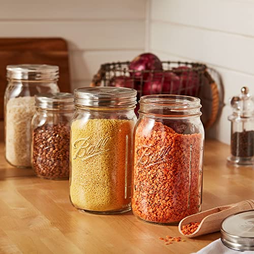 Ball Jar Stainless Steel One-Piece Mason Jar Lids, Wide Mouth, 6-Pack,Silver - style: 6 Count Wide Mouth for Storage