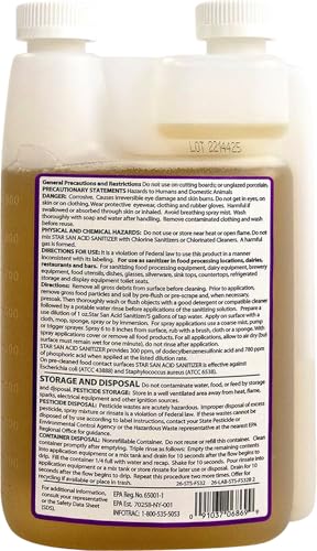 Star San Cleaner 32oz - No Rinse Food Grade Brewing Sanitizer Rinseless Cleaning Agent for Home Brew, Kegs, Stainless Steel. Acid-based, foaming sanitizer for Beer, Wine, & Mead Equipment