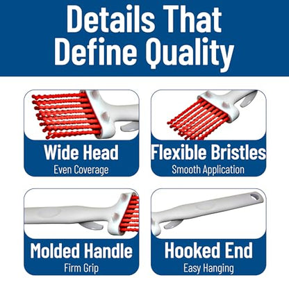 CFS 4040305 Silicone Basting Brush with Hook, 2", Red (Case of 12) - size: 2", style: 12 Pack