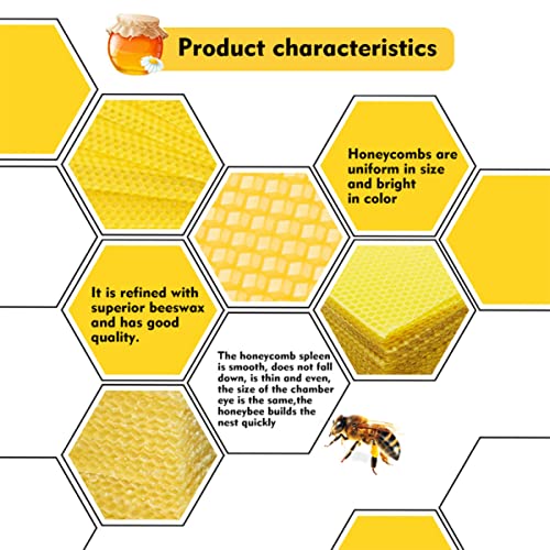 10pcs Beehive Foundation Sheets Beeswax Sheets for Beekeeping Tool Natural Beeswax Material