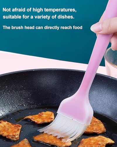 Pastry Brush Silicone Basting Brush for Cooking,2PCS 10+8 in Heat Resistant Food Brushes for Baking, Grilling, Cooking and Spreading Oil, Butter, BBQ Sauce, or Marinade (Red) - color: Red