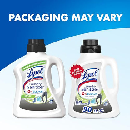 Lysol Tough Odor Eliminator Laundry Sanitizer Additive, Sanitizing Liquid for Gym Clothes and Activewear, 0% Bleach, Eliminates Odor Causing Bacteria, 90oz - size: 90 Fl Oz (Pack of 1)