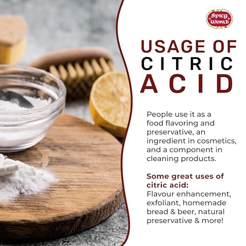 Pure Citric Acid, 5 Pound - Food Grade & Non-GMO- Natural Food Preservative, All Purpose Cleaning Agent, Beauty Ingredient- by Spicy World