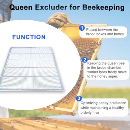 3Pcs Queen Excluder Metal Queen Bee Excluder for 10 Frame Beehive Beekeeping Queen Excluders Beekeeping Tools - size: 3 Pack 10 Frame