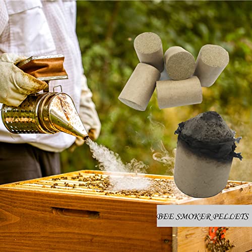 Bee Smoker Pellets - 108 PCS, Beekeeping Tools,Natural Smoker Pellets, Bee Hive Smoker Pellets, Beekeeping Supplies, Soft Smoke, Pleasant Smell, Suitable for Beekeeping(108 Packs)