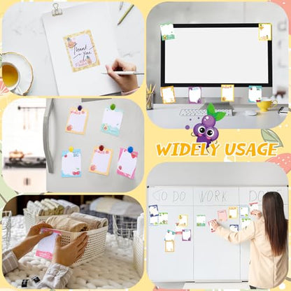 Chiisong 12 Pcs Fun Inspirational Sticky Notes 3 x 4 Inch Motivational Fruit Notepads Cute Post Positive Appreciation Sticky Notes Positive Gifts for Office Nurse Coworkers Supplies - style: Motivational Fruit