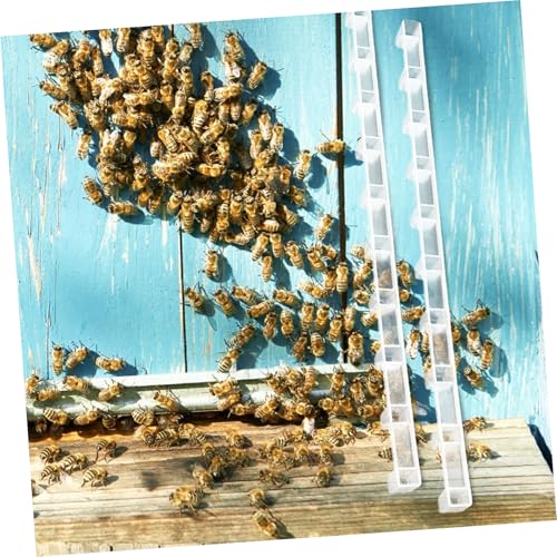 Gatuida 10pcs Plastic Beehive Frame Ends Spacers Bee Raising Tools Beekeeping Equipment Hive Management Accessories for Beehive Spacing and Protection
