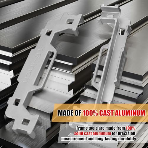 Tandefio 2 Pcs 16 Inch Framing Tools Framing Stud Layout Tool Cast Aluminum Stud Measurement Spacing Precision Jig Tool for Walls Roofs Floors or Ladders