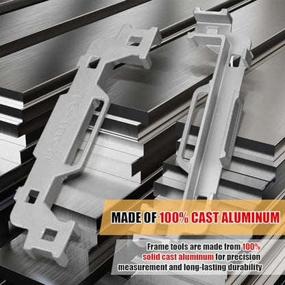 Tandefio 2 Pcs 16 Inch Framing Tools Framing Stud Layout Tool Cast Aluminum Stud Measurement Spacing Precision Jig Tool for Walls Roofs Floors or Ladders