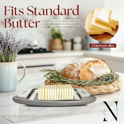 Namre Butter Cutter Slicer| Stainless Steel | Wire Butter Square Slicer | Handheld Butter Cutter for Butter| BBQ Accessories for Corn on the Cob & Grilling