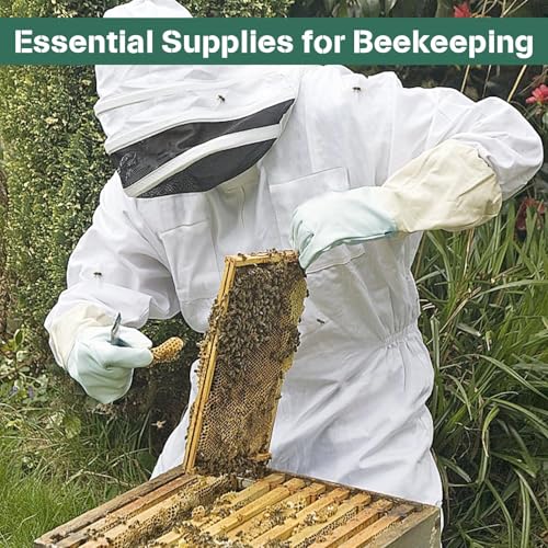 Bee Suit Professional Beekeeper Suit for Men Women | Full Body Veil Hood Beekeeping Supplies Costume for Beekeeper (XXL (with Gloves)) - size: XXL (with Gloves)