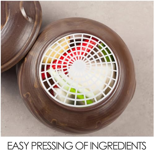 Hemobllo Pickles Jar Weight Press Plate 5 Pack 6.88 X 6.88 X 1.37 in Stainless Steel Fermentation Mesh Press for Pickles Kimchi Wide Mouth Jars Vegetable Canning Home Brewing