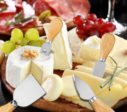Cheese Knives Set - Cheese Knife, Cheese Spreader, Cheese Fork, Cheese Slicer, Cheese Cutter, Butter Knife – 6PCS Mini Stainless Steel Cheese Knives - Cheese Knife Set for Charcuterie Board - color: Option3