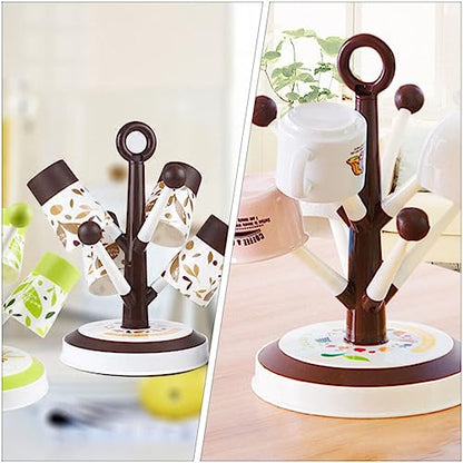 ULTECHNOVO Plastic Coffee Cups Bottle Drying Rack Coffee Mug Cup Holder Tree Countertop Countertop Removable Mug Stand Bottle Dryer Holder for s Teats s Plastic