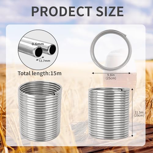 BACOENG 1/2" x 50Ft 304 Wort Chiller, Stainless Steel Tubing Coil for Ice Bath Beer Brewing Tubing Coil, Water Cooler Equipment - size: 1/2" x 50Ft