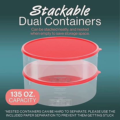 4 Pack Pie Carrier Cake Storage Container with Lid | 10.5" Large Round Plastic Cupcake Cheesecake Muffin Flan Cookie Tortilla Holder Storage Containers Airtight | Pie Keeper Transport Container - size: 4 Pack