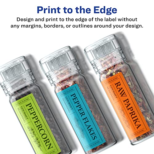 Avery Printable Durable White Rectangle Labels, Sure Feed Technology, 1.5" x 2.75", Print-to-the-Edge, Waterproof Labels, Laser & Pigment-Based Inkjet Compatible, 50 Total - style: 50 labels