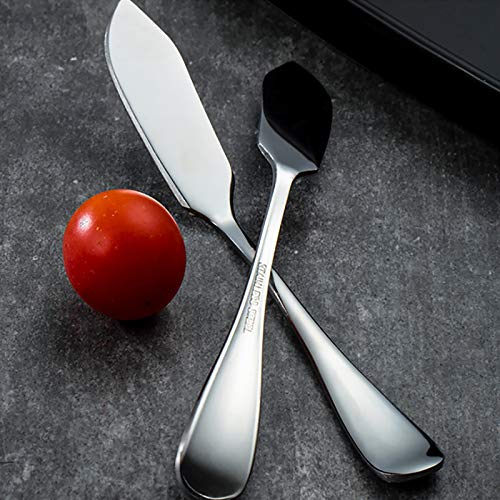 VANRA Cheese Spreader Knife Set 4-Piece Stainless Steel Butter Knife Small Sandwich Condiment Jam Bread Cream Canape Knives Spatula 5.9-inch - size: Pointed Tip