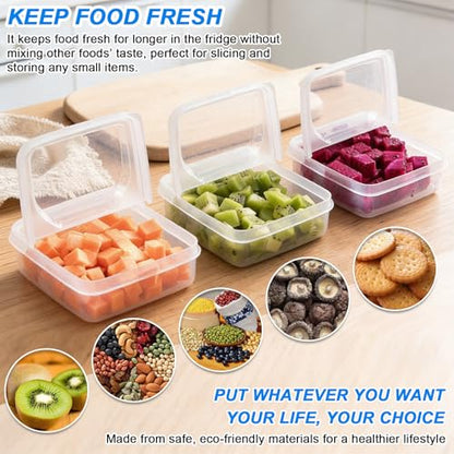 Sliced Cheese Container for Fridge, Clear Butter Block Slice Storage Box with Flip Lid for Refrigerator Food Vegetable