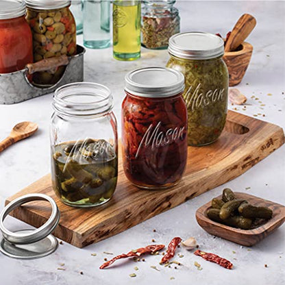 Paksh Novelty Wide Mouth Mason Jars With Lids 32 oz – Glass Quart Mason Canning Jars, Large Mason Jar Wide Mouth for Canning, Pickling, Jelly Preserving & Meal Prep, 2-Pack - color: 32 oz, 2 Pack