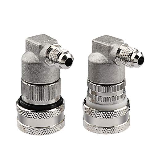 OneBom Ball Lock Disconnect, Gas & Liquid Corny Keg Fittings, MFL 1/4’’ Threaded with 5/16’’ Stainless Steel Barbed & Hose Clamp (MFL Thread) - color: MFL Thread