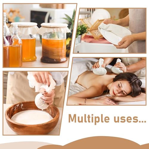 7 Pcs Reusable Cheese Cloths for Straining, 20x20 Inch Hemmed Cheese Cloth Bag for Straining, 100% Unbleached Cotton Cheesecloth for Cooking, Baking, Juicing, Cheese Making, Grade 100, Precut